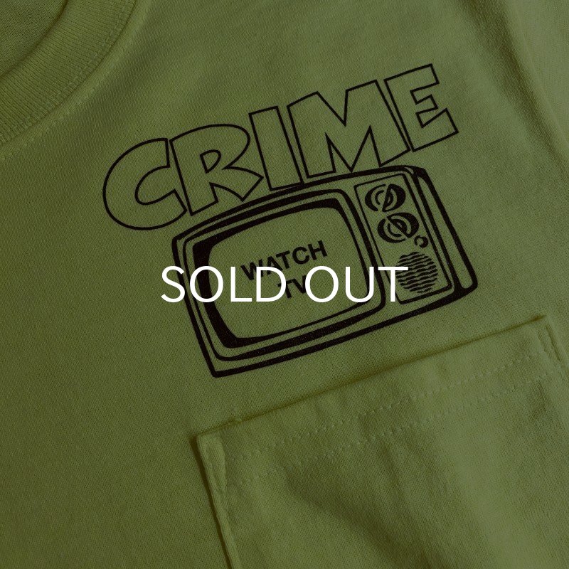 画像2: CRIME Tシャツ / WATCH TV POCKET (SAFETY GREEN) (2)