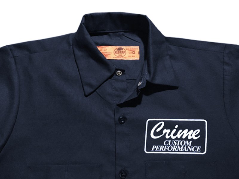 画像2: CRIME CUSTOM ショートスリーブシャツ (NAVY) (2)