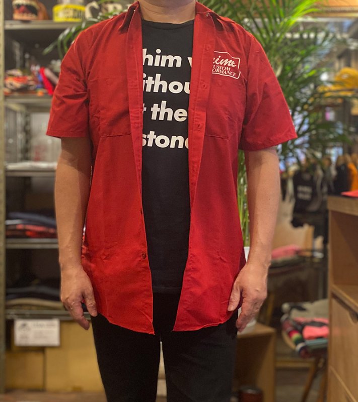 画像4: CRIME CUSTOM ショートスリーブシャツ (RED) (4)