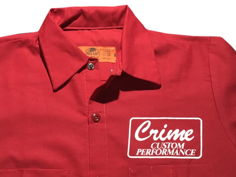 画像2: CRIME CUSTOM ショートスリーブシャツ (RED) (2)