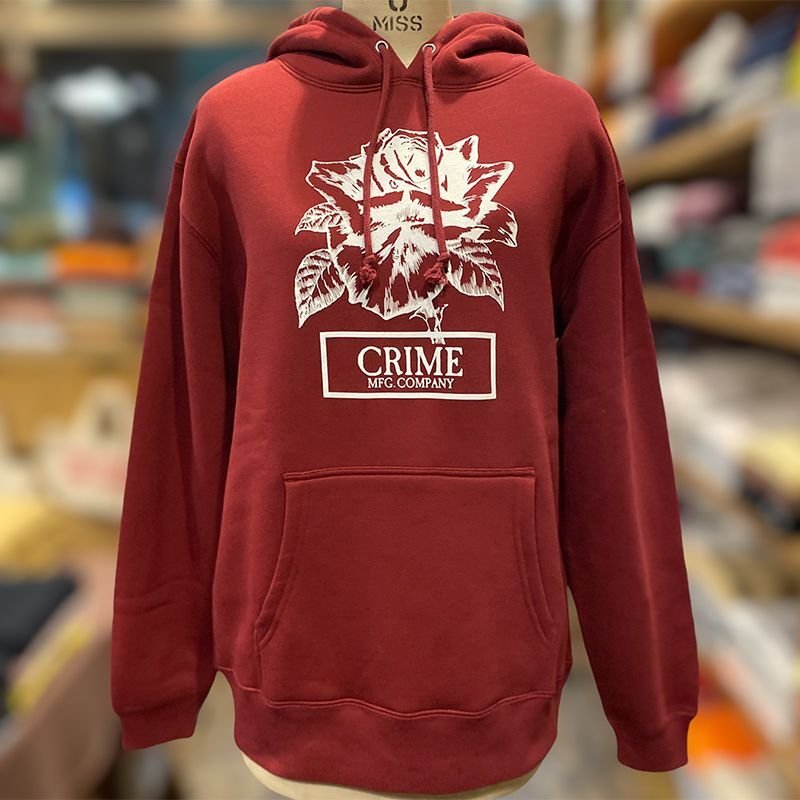 画像2: CRIME HOODIE / ROSE (BURGUNDY) (2)