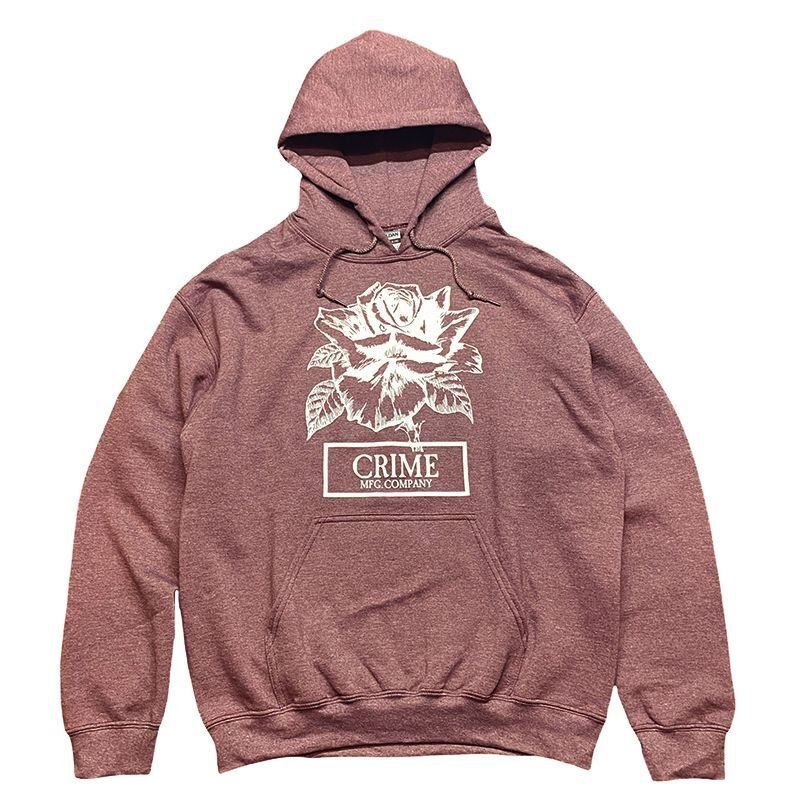 画像1: CRIME HOODIE CLASSIC FIT / ROSE (HEATHER DARK MAROON) (1)