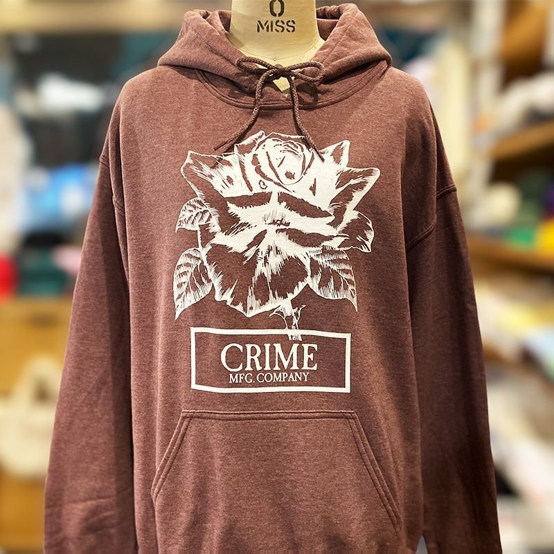 画像4: CRIME HOODIE CLASSIC FIT / ROSE (HEATHER DARK MAROON) (4)
