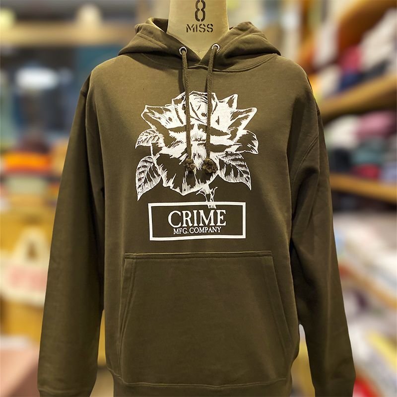 画像2: CRIME HOODIE PILE / ROSE (OLIVE) (2)