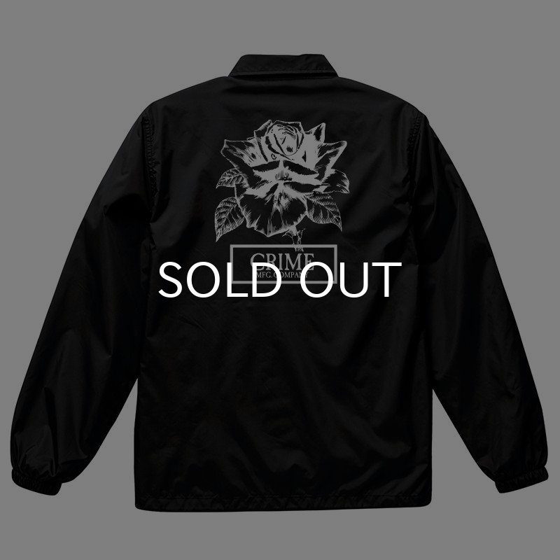 画像1: CRIME NYLON COACH JACKET / ROSE (BLACK) (1)