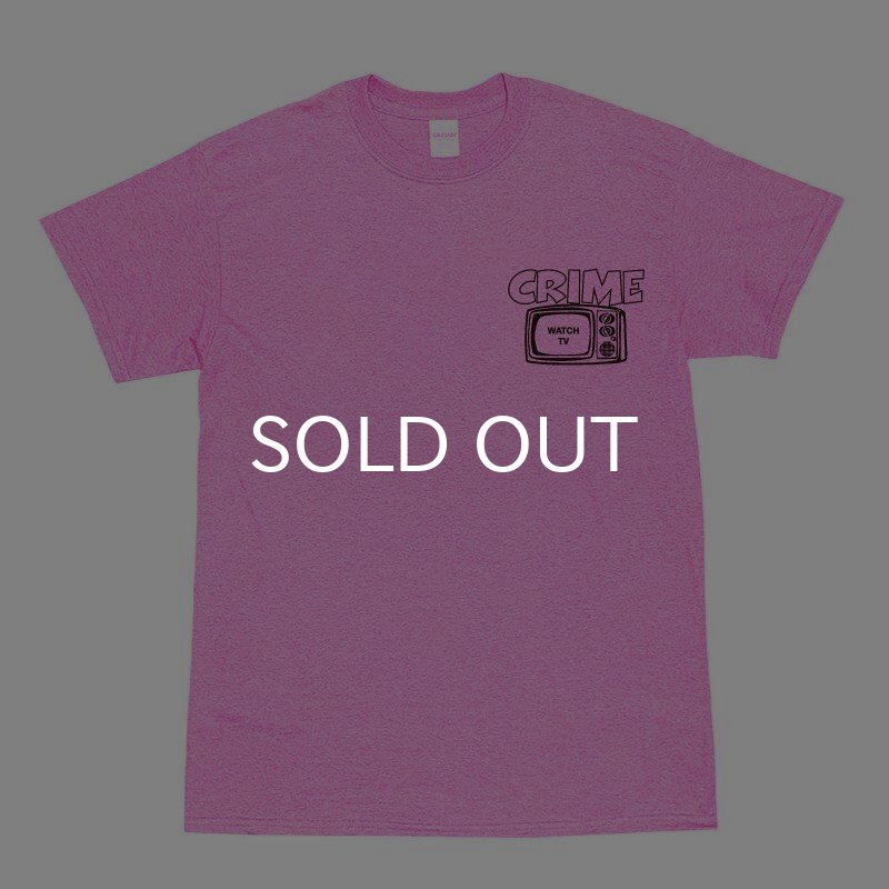 画像1: CRIME Tシャツ / WATCH TV (SAFETY PINK) (1)
