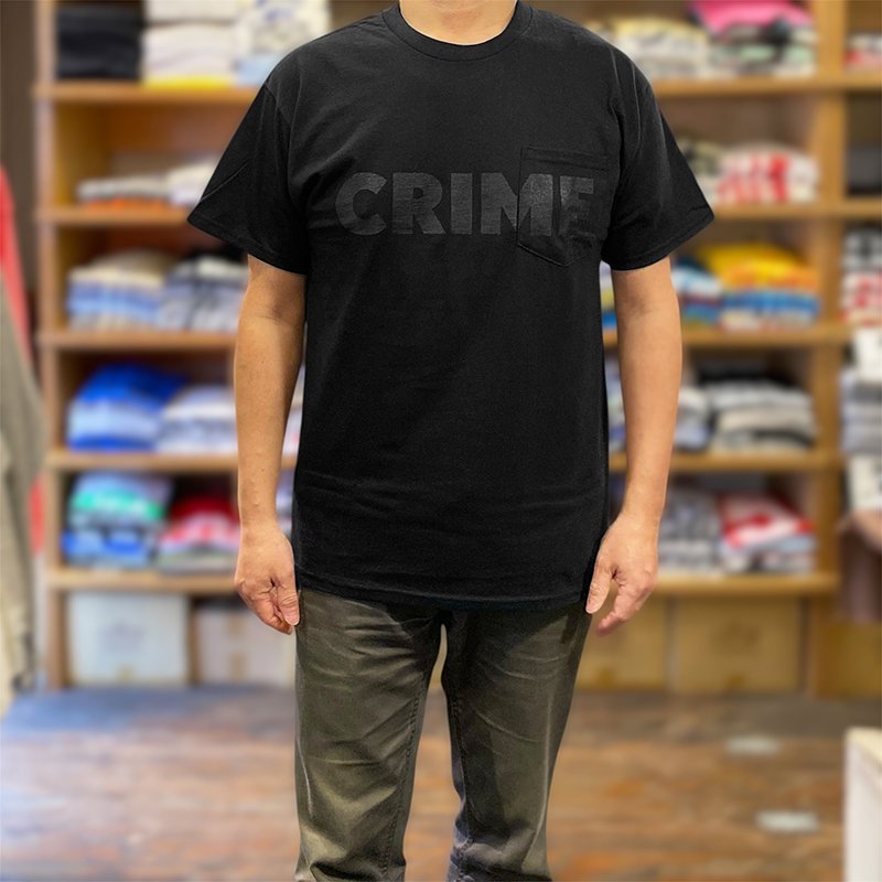 画像5: CRIME BS LOGO POCKET Tシャツ (BLACK/BLACK) (5)
