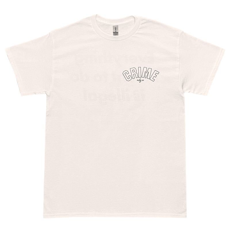 画像2: CRIME EVERYTHING I WANT TO DO IS ILLEGAL Tシャツ (NATURAL) (2)