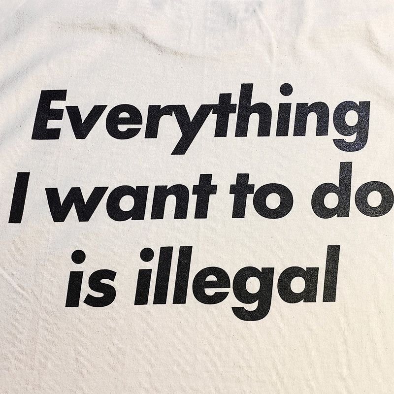 画像5: CRIME EVERYTHING I WANT TO DO IS ILLEGAL Tシャツ (NATURAL) (5)