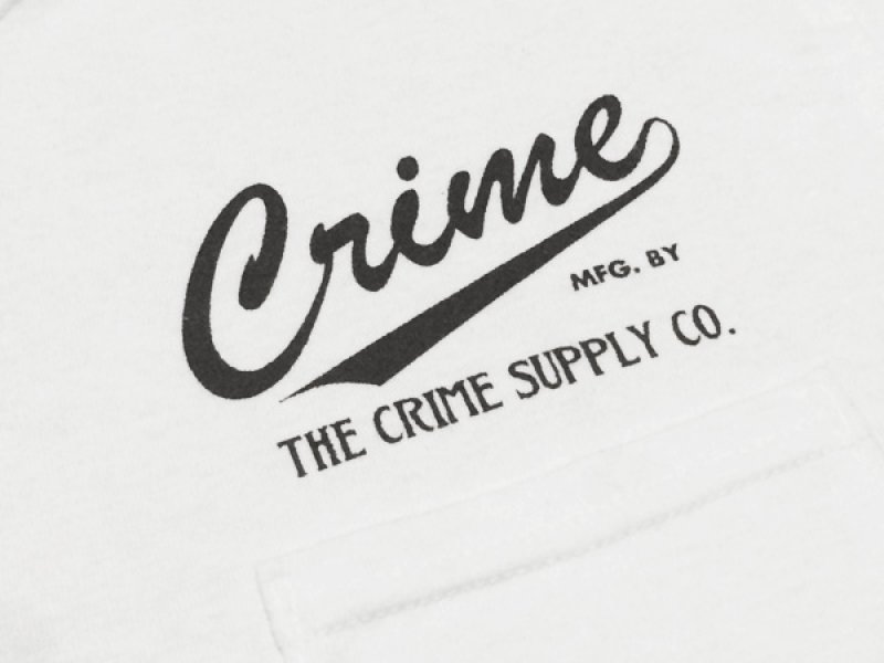 画像2: CRIME Tシャツ / POCKET BASEBALL LOGO (WHITE) (2)