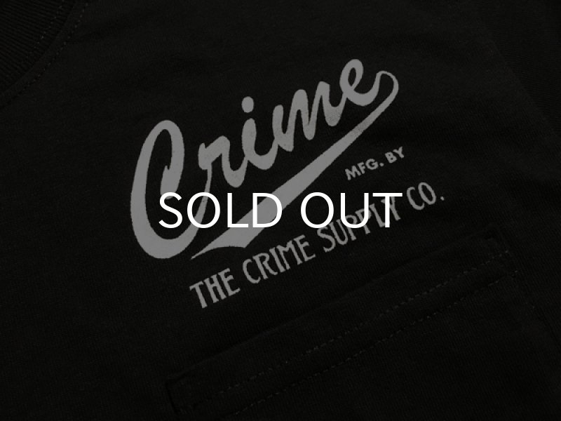 画像2: CRIME Tシャツ / POCKET BASEBALL LOGO (BLACK) (2)