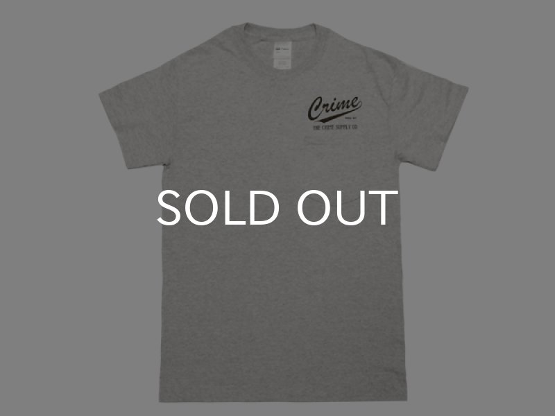画像1: CRIME Tシャツ / POCKET BASEBALL LOGO (GREY) (1)