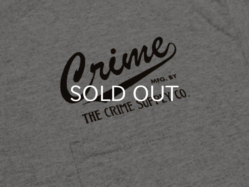 画像2: CRIME Tシャツ / POCKET BASEBALL LOGO (GREY) (2)