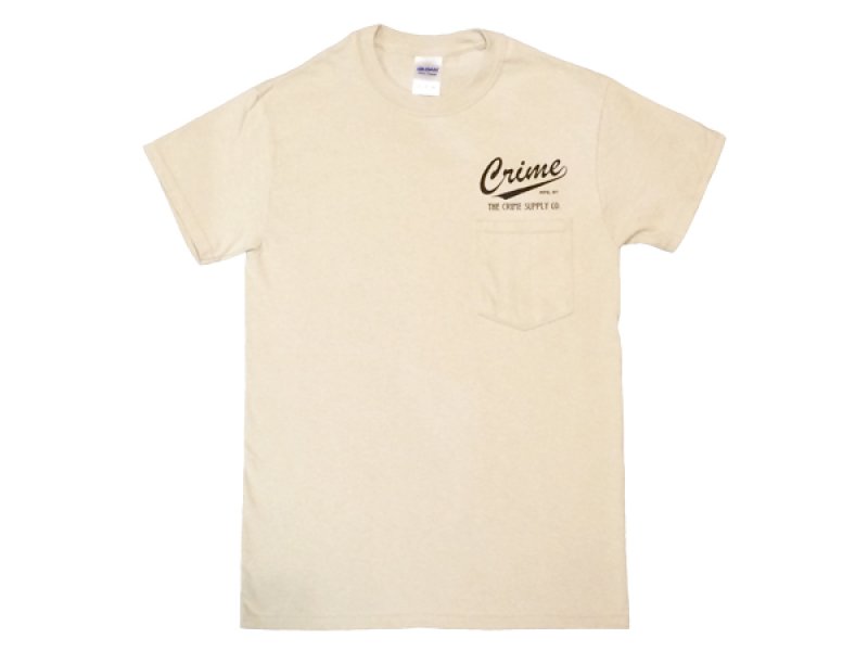 画像1: CRIME Tシャツ / POCKET BASEBALL LOGO (SAND) (1)
