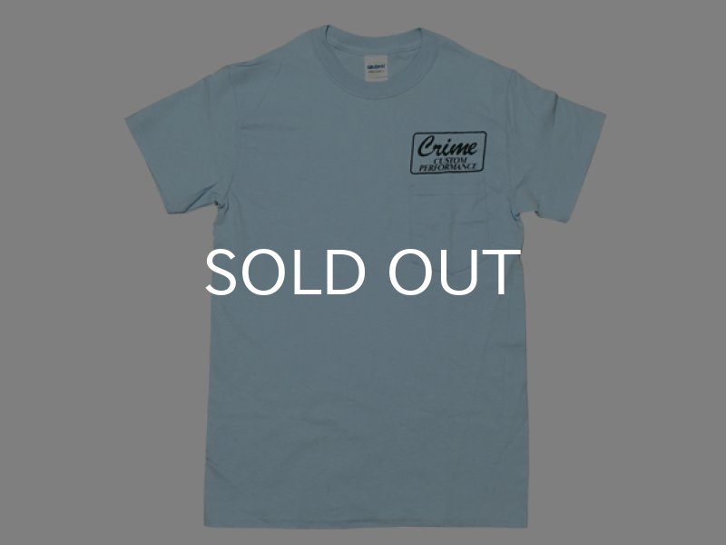 画像1: CRIME Tシャツ / POCKET CUSTOM LOGO (LIGHT BLUE) (1)