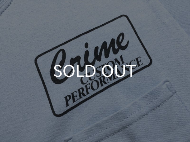 画像2: CRIME Tシャツ / POCKET CUSTOM LOGO (LIGHT BLUE) (2)