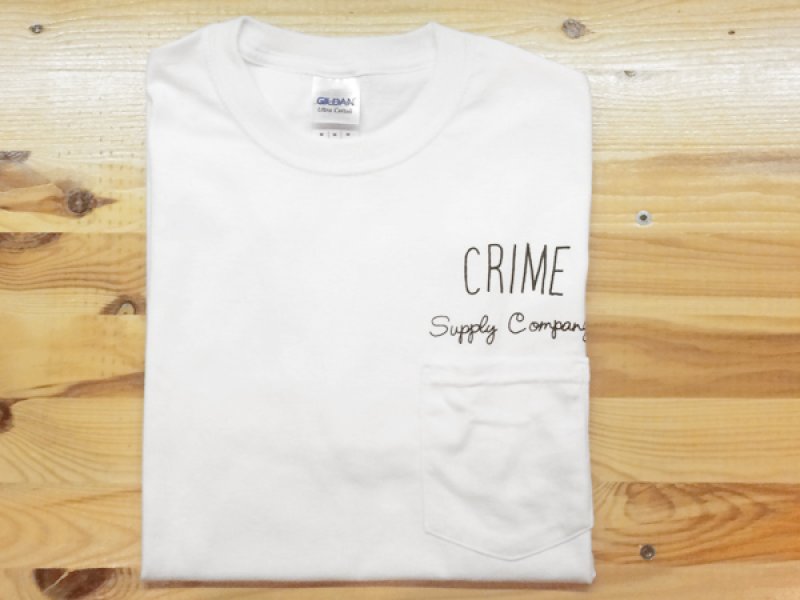 画像3: CRIME Tシャツ / POCKET PENCIL LOGO (WIHTE) (3)