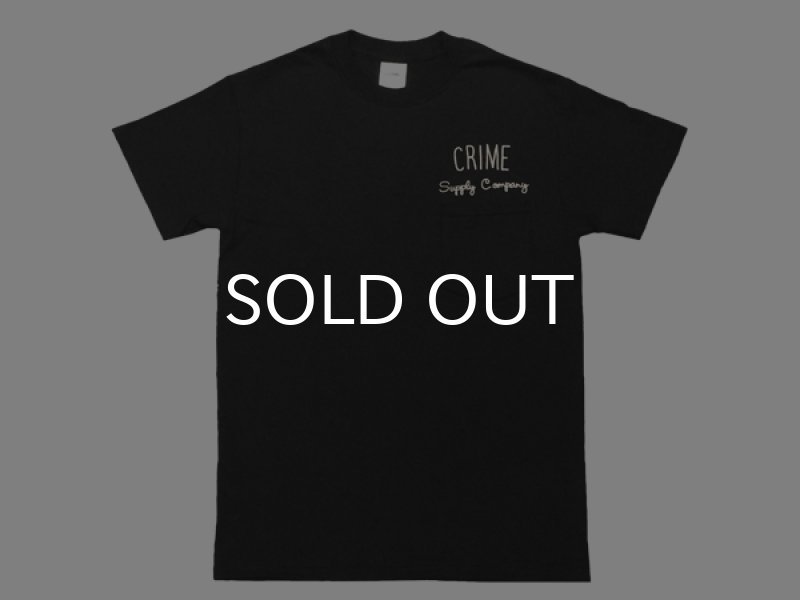 画像1: CRIME Tシャツ / POCKET PENCIL LOGO (BLACK) (1)