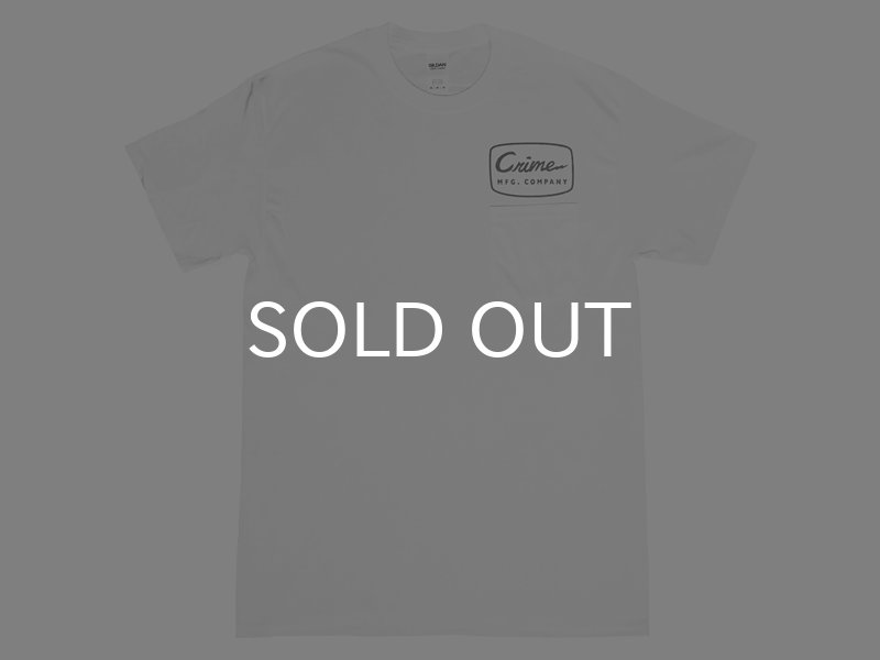 画像2: CRIME Tシャツ / POCKET LIGHTNING BOLT (WHITE/GREY) (2)