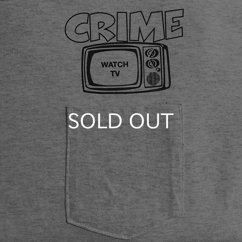 画像4: CRIME Tシャツ / WATCH TV POCKET (ASH) (4)