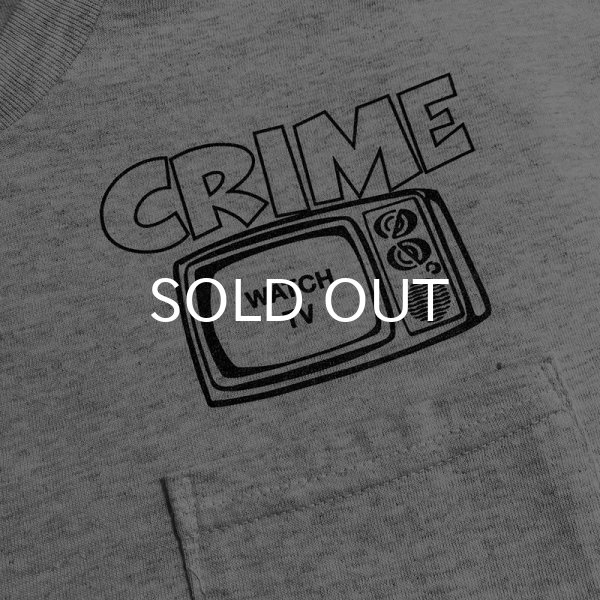 画像1: CRIME Tシャツ / WATCH TV POCKET (ASH) (1)