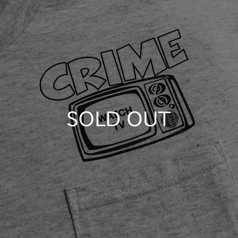 画像1: CRIME Tシャツ / WATCH TV POCKET (ASH) (1)