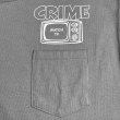 画像4: CRIME Tシャツ / WATCH TV POCKET (CHARCOAL) (4)