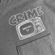 画像1: CRIME Tシャツ / WATCH TV POCKET (CHARCOAL) (1)