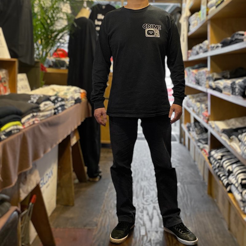 画像5: CRIME ロングスリーブTシャツ / WATCH TV (BLACK) (5)