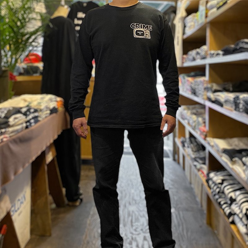 画像6: CRIME ロングスリーブTシャツ / WATCH TV (BLACK) (6)