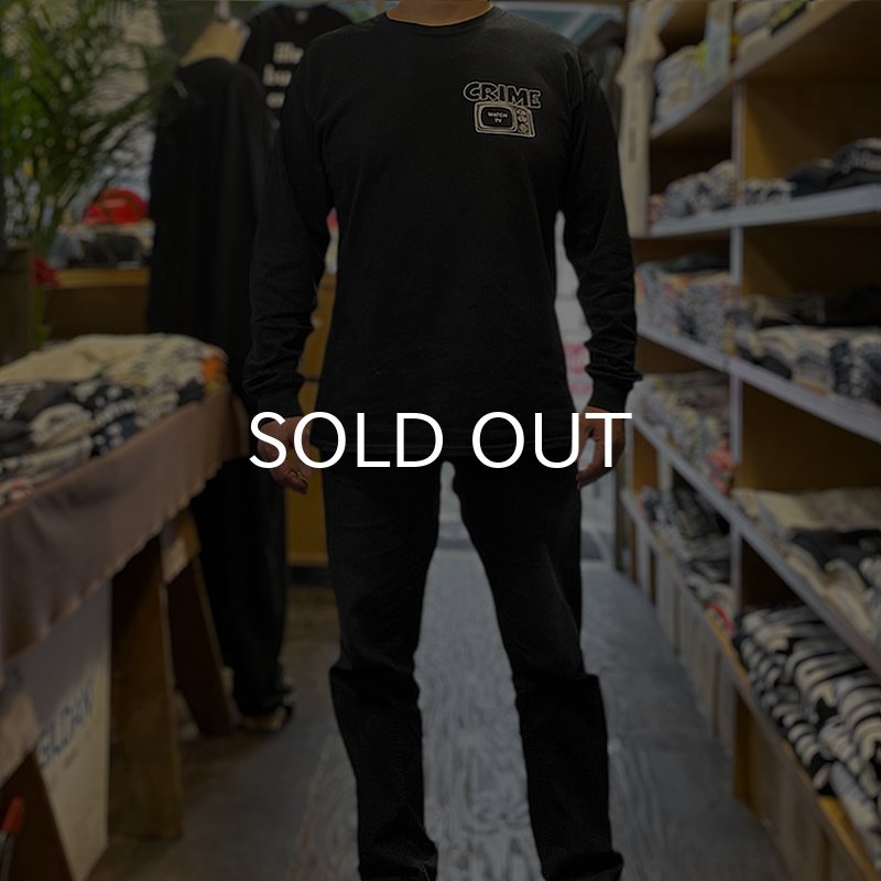 画像6: CRIME ロングスリーブTシャツ / WATCH TV (BLACK) (6)