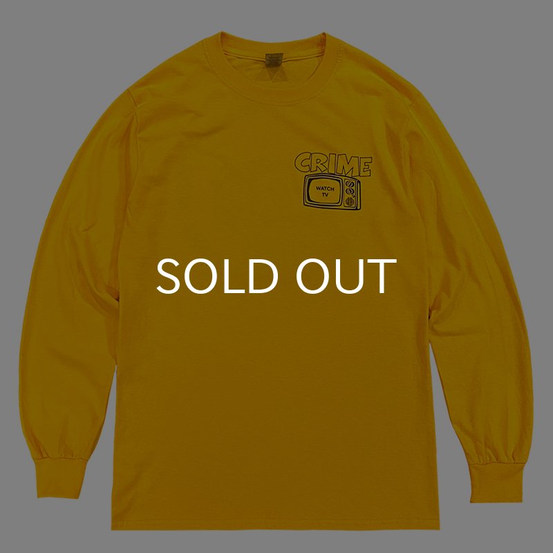画像2: CRIME ロングスリーブTシャツ / WATCH TV (GOLD) (2)