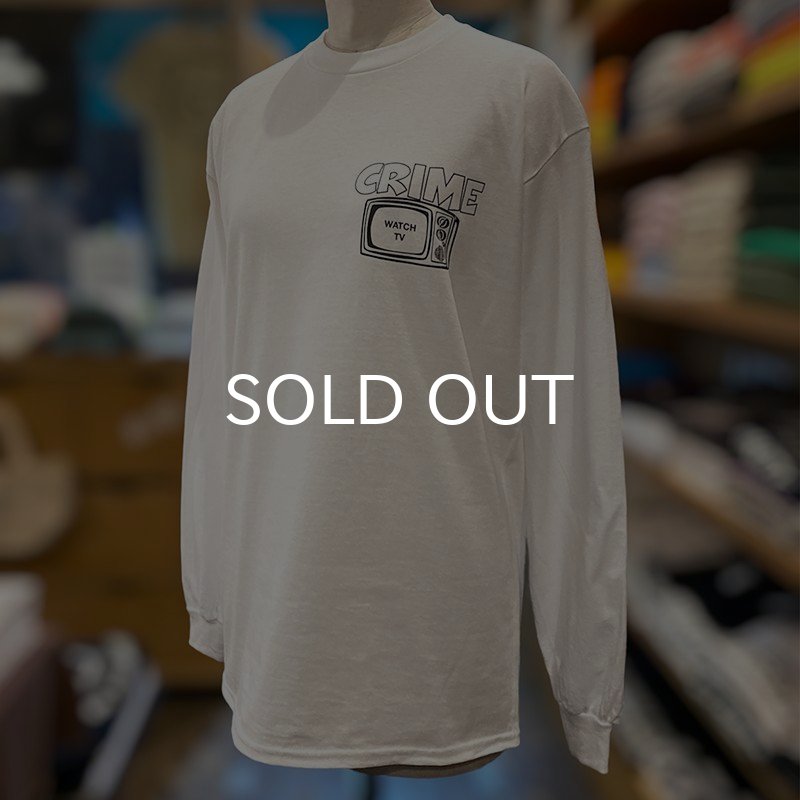 画像5: CRIME ロングスリーブTシャツ / WATCH TV (WHITE) (5)