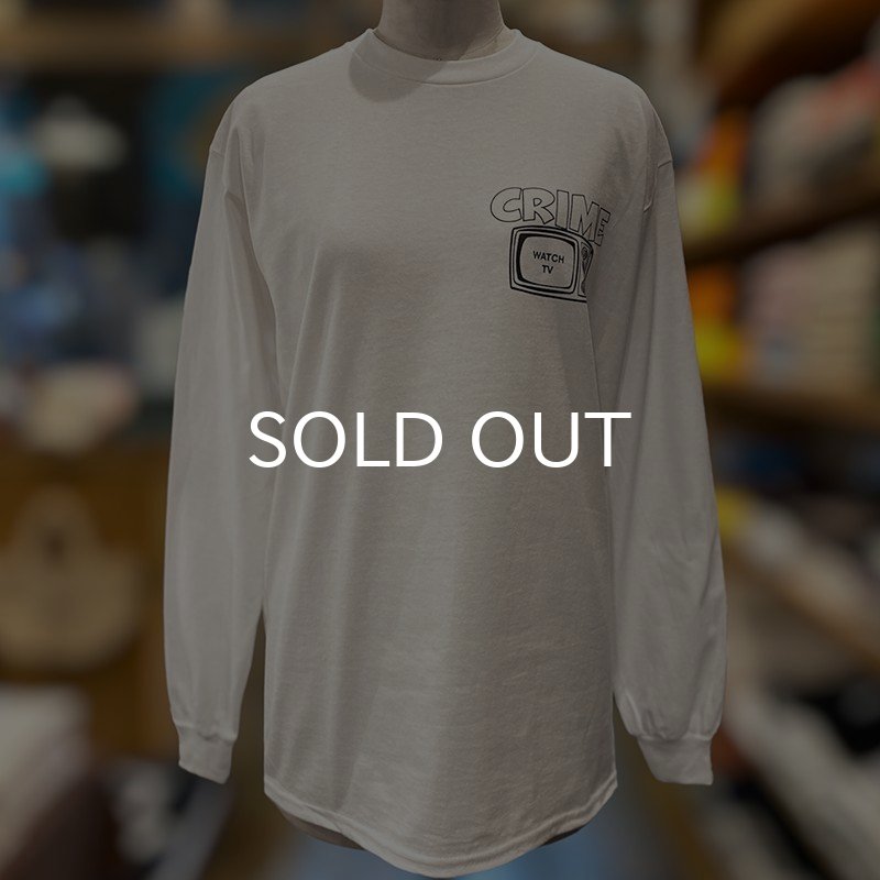 画像6: CRIME ロングスリーブTシャツ / WATCH TV (WHITE) (6)