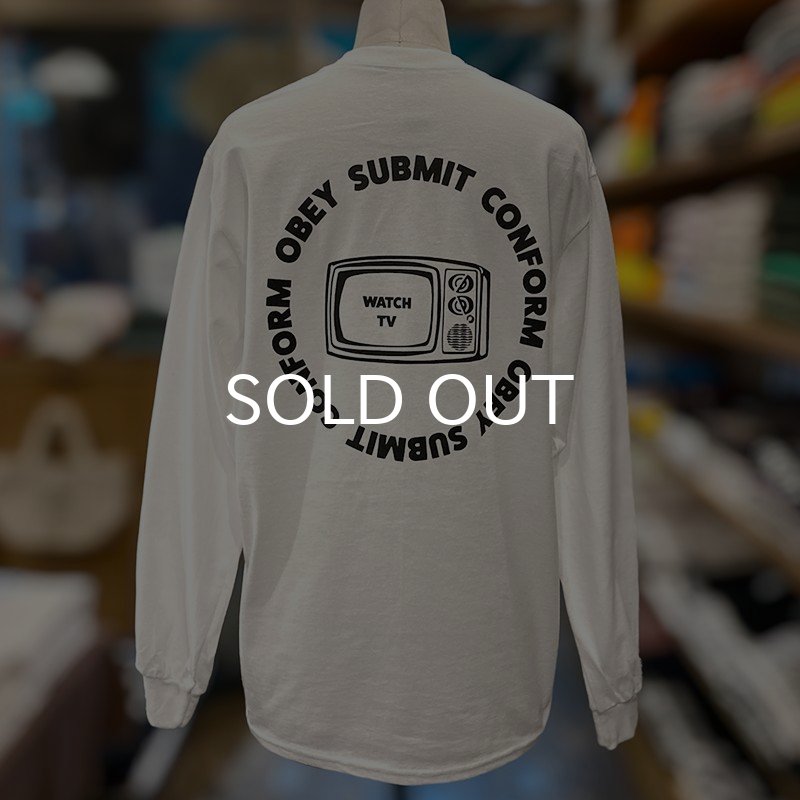 画像7: CRIME ロングスリーブTシャツ / WATCH TV (WHITE) (7)