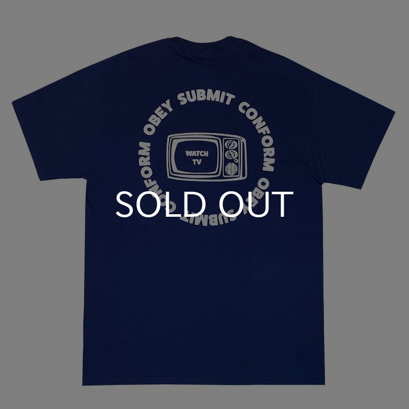 画像3: CRIME Tシャツ / WATCH TV POCKET (NAVY) (3)