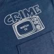 画像1: CRIME Tシャツ / WATCH TV POCKET (NAVY) (1)