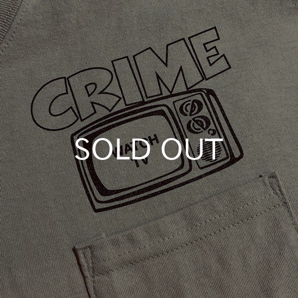 画像1: CRIME Tシャツ / WATCH TV POCKET (SAND) (1)