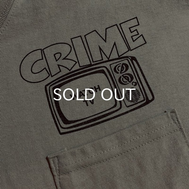 画像1: CRIME Tシャツ / WATCH TV POCKET (SAND) (1)
