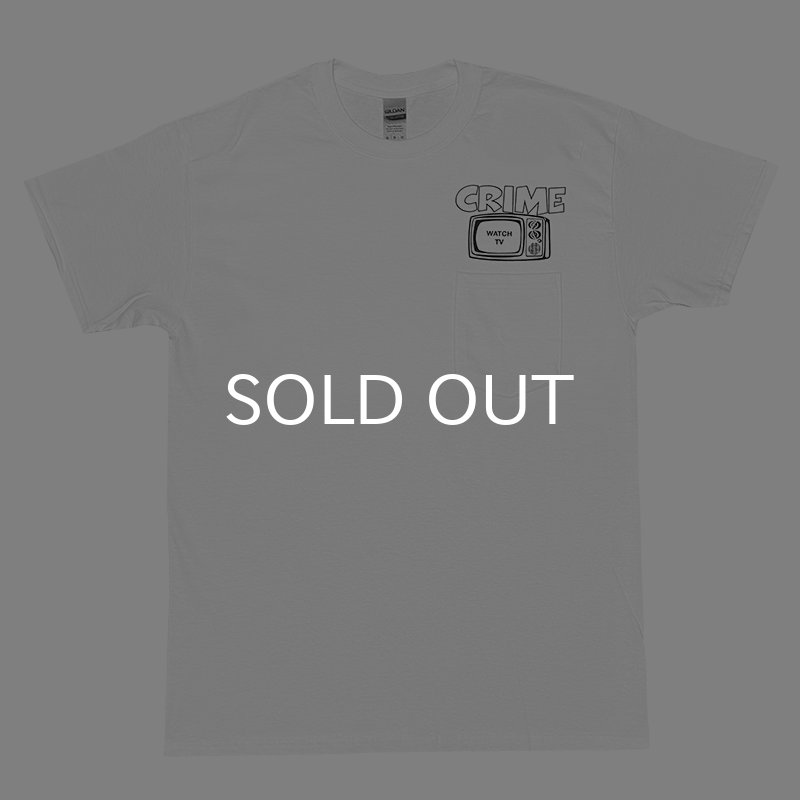 画像2: CRIME Tシャツ / WATCH TV POCKET (WHITE) (2)