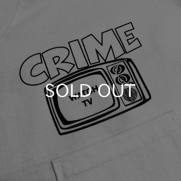 画像1: CRIME Tシャツ / WATCH TV POCKET (WHITE) (1)