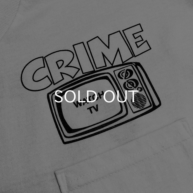 画像1: CRIME Tシャツ / WATCH TV POCKET (WHITE) (1)