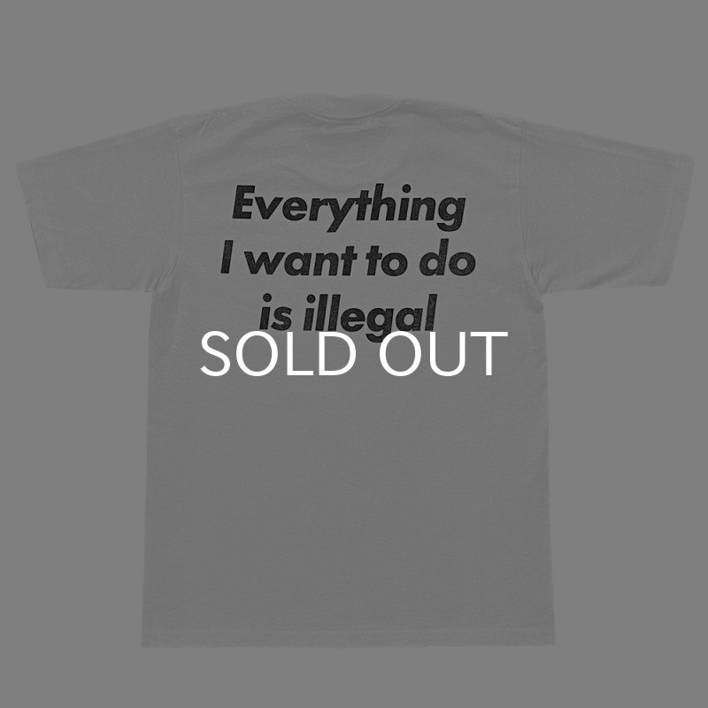 画像1: CRIME EVERYTHING I WANT TO DO IS ILLEGAL Tシャツ HEAVYWEIGHT (WHITE) (1)