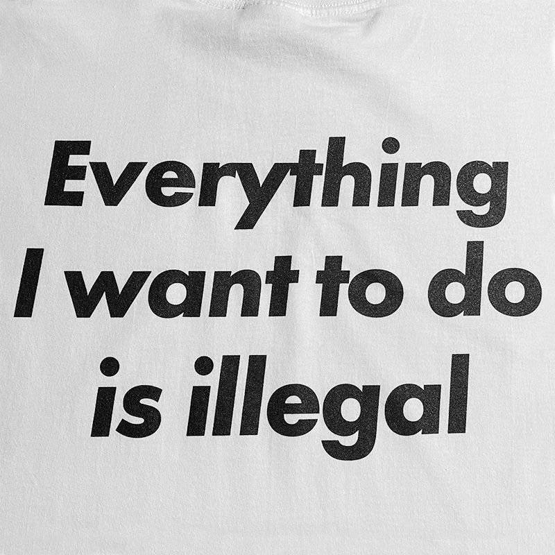 画像4: CRIME EVERYTHING I WANT TO DO IS ILLEGAL Tシャツ HEAVYWEIGHT (WHITE) (4)