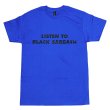 画像1: LISTEN TO BLACK SABBATH Tシャツ (ROYAL BLUE) (1)