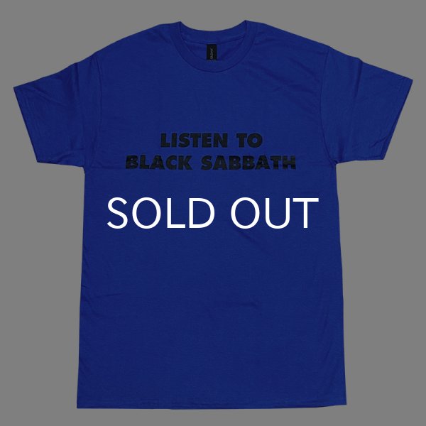 画像1: LISTEN TO BLACK SABBATH Tシャツ (ROYAL BLUE) (1)