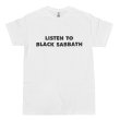 画像1: LISTEN TO BLACK SABBATH Tシャツ (WHITE) (1)