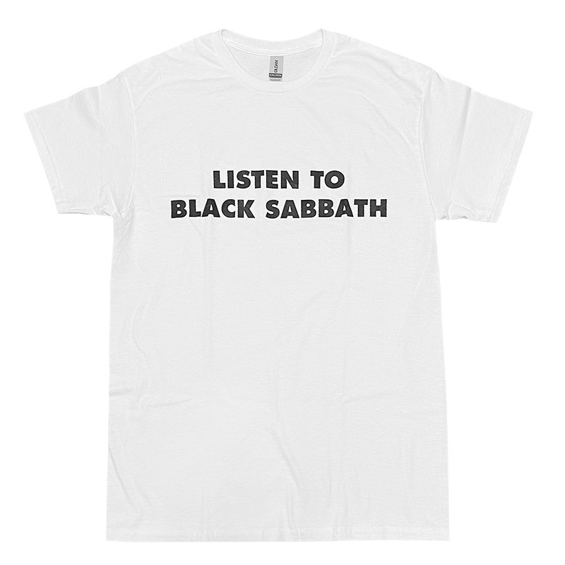 画像1: LISTEN TO BLACK SABBATH Tシャツ (WHITE) (1)
