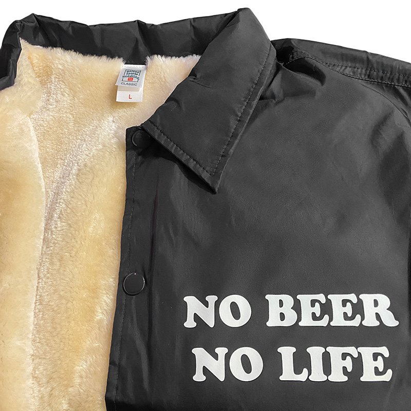 画像9: NO BEER NO LIFE / BOA COACH JACKET (BLACK) (9)