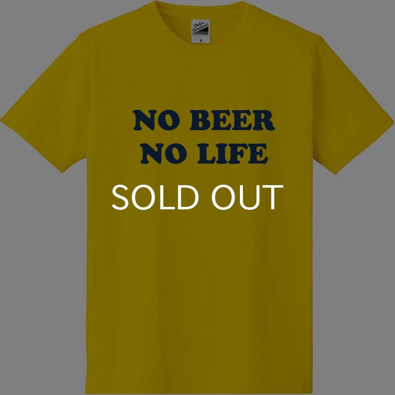 画像1: NO BEER NO LIFE Tシャツ (DAISY/NAVY) (1)